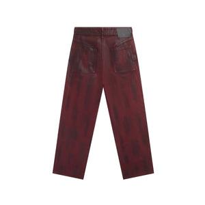 LOUIS GABRIEL NOUCHI - Straight - Leg Denim Trousers - SS25 - DARK RED GLOSSY